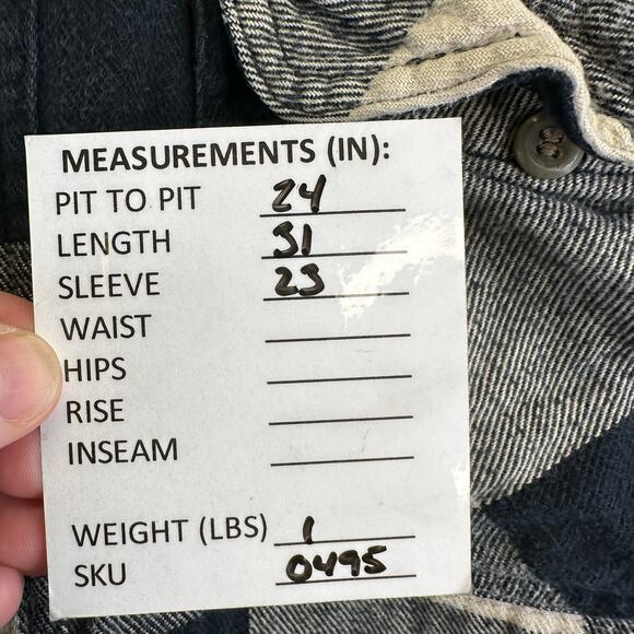 Conyon Guide Blue and Cream Plaid Flannel Button Down Shirt Mens Size Large - Picture 15 of 15